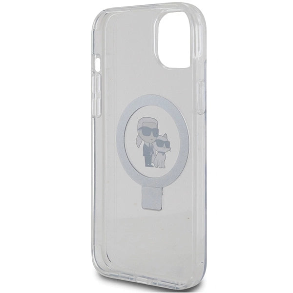 Karl Lagerfeld KLHMP15MHMRSKCH iPhone 15 Plus / 14 Plus 6.7" white/white hardcase Ring Stand Karl&amp;Choupette MagSafe_6