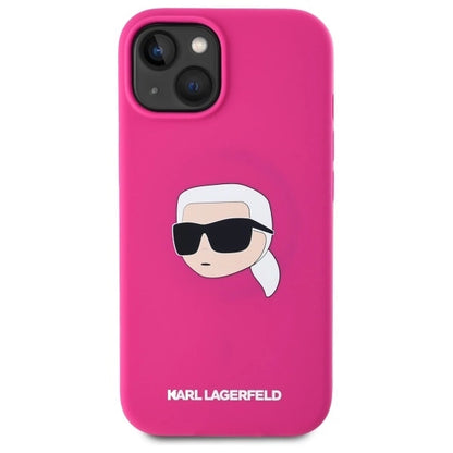 Karl Lagerfeld KLHMP15SSKHPPLF iPhone 15 6.1&quot; fuchsia/fuschia hardcase Silicone Karl Head Print MagSafe_2