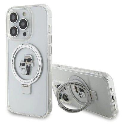 Karl Lagerfeld KLHMP15XHMRSKCH iPhone 15 Pro Max 6.7&quot; white/white hardcase Ring Stand Karl&amp;Choupette MagSafe_0