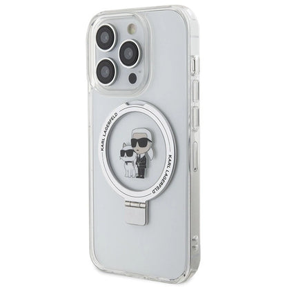 Karl Lagerfeld KLHMP15XHMRSKCH iPhone 15 Pro Max 6.7&quot; white/white hardcase Ring Stand Karl&amp;Choupette MagSafe_1