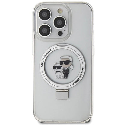 Karl Lagerfeld KLHMP15XHMRSKCH iPhone 15 Pro Max 6.7&quot; white/white hardcase Ring Stand Karl&amp;Choupette MagSafe_2