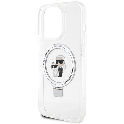 Karl Lagerfeld KLHMP15XHMRSKCH iPhone 15 Pro Max 6.7&quot; white/white hardcase Ring Stand Karl&amp;Choupette MagSafe_5