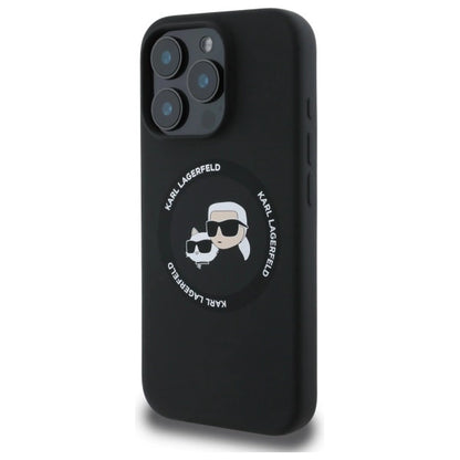 Karl Lagerfeld KLHMP16XSKCHTCK iPhone 16 Pro Max 6.9" black/black hardcase Silicone Karl&amp;Choupette Heads MagSafe_1