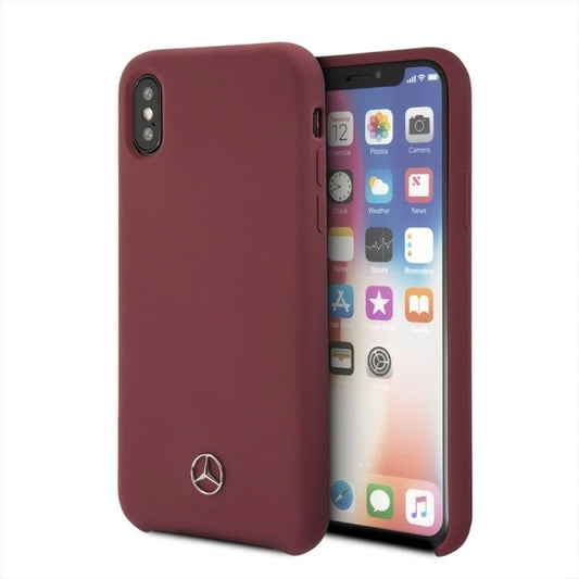 Mercedes Silicone Line iPhone X/XS Case - Red_0