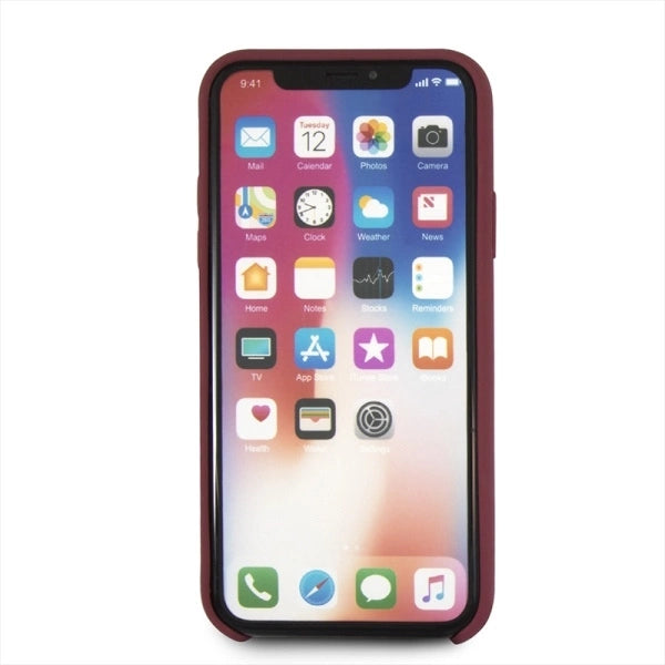 Mercedes Silicone Line iPhone X/XS Case - Red_3