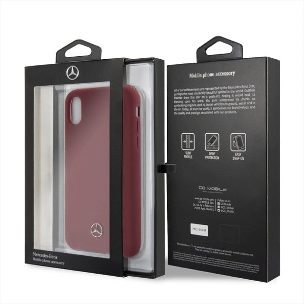 Mercedes Silicone Line iPhone X/XS Case - Red_6