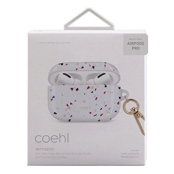 Uniq Coehl Terrazzo AirPods Pro Case White/Natural White_2