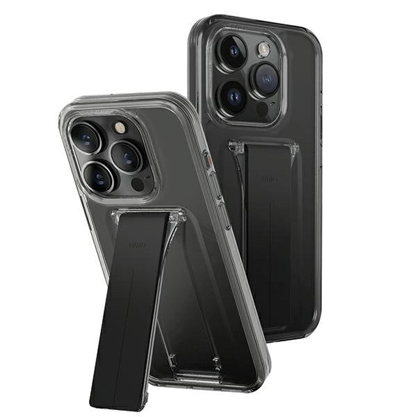 Uniq case Heldro Mount with Stand iPhone 15 Pro Max 6.7" smoke/vapor smoke_0