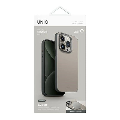 Uniq Lyden DS iPhone 15 Pro 6.1" Magclick Charging case beige-green/ivory-lichen green_5