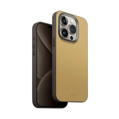 Uniq Lyden DS iPhone 15 Pro 6.1" Magclick Charging case canary yellow-flint grey_0