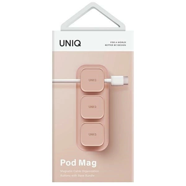 Uniq Pod Mag Magnetic Cable Organizer + Base Pink/Blush Pink_3