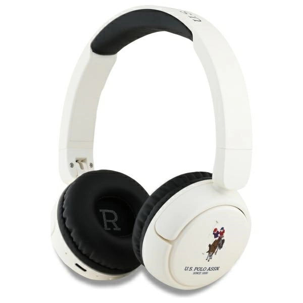 US Polo Bluetooth Headphones USHPV6PUNH White DH Color Logo_0
