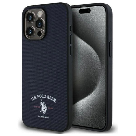 US Polo USHCP15XPARV iPhone 15 Pro Max 6.7&quot; Navy Printed DH Logo_0