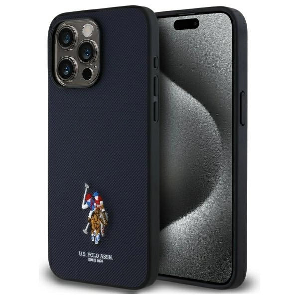 US Polo USHCP15XPEMV iPhone 15 Pro Max 6.7" Navy Embroidered DH Color_0