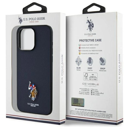 US Polo USHCP15XPEMV iPhone 15 Pro Max 6.7" Navy Embroidered DH Color_7