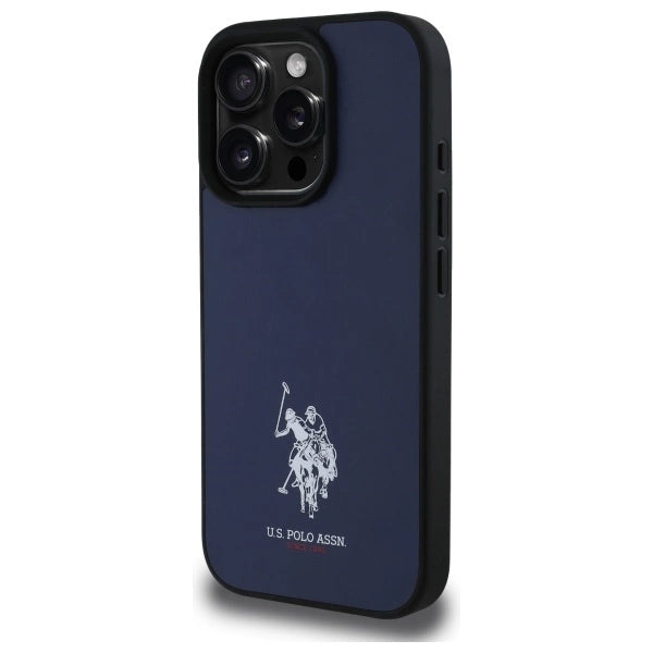 US Polo USHCP15XPGEV iPhone 15 Pro Max 6.7" Navy Leather Embroidered DH Color_1
