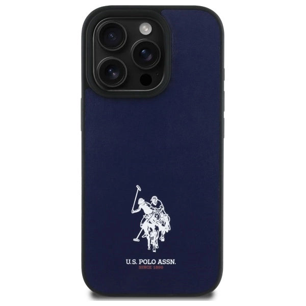 US Polo USHCP15XPGEV iPhone 15 Pro Max 6.7" Navy Leather Embroidered DH Color_2