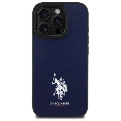 US Polo USHCP15XPGEV iPhone 15 Pro Max 6.7" Navy Leather Embroidered DH Color_2