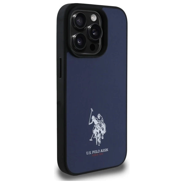 US Polo USHCP15XPGEV iPhone 15 Pro Max 6.7" Navy Leather Embroidered DH Color_3