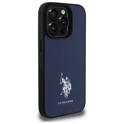US Polo USHCP15XPGEV iPhone 15 Pro Max 6.7" Navy Leather Embroidered DH Color_3