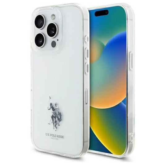 US Polo USHCP15XUSMT iPhone 15 Pro Max 6.7&quot; Clear/Transparent IML Printed Double Horse Logo_0
