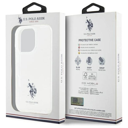 US Polo USHCP15XUSMT iPhone 15 Pro Max 6.7&quot; Clear/Transparent IML Printed Double Horse Logo_6