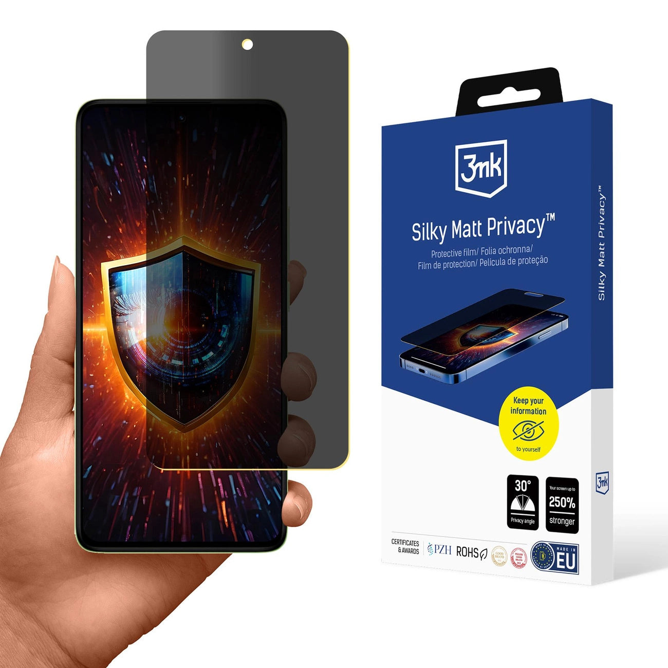 3mk Silky Matt Privacy Privacy Screen Protector for Redmi Note 14 4G_0