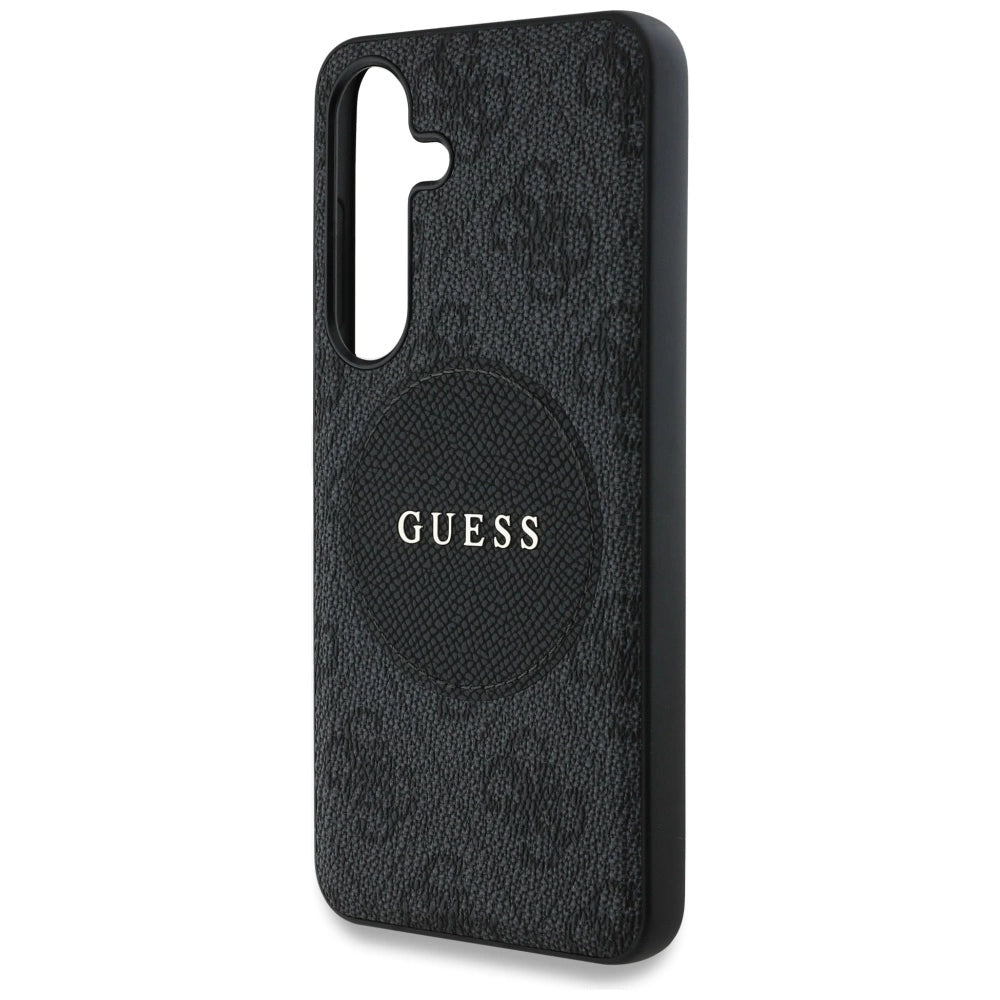 Guess 4G Round Patch Classic Logo MagSafe case for Samsung Galaxy S25 black_5