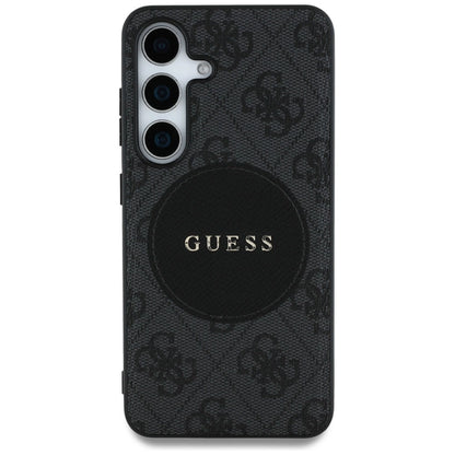 Guess 4G Round Patch Classic Logo MagSafe case for Samsung Galaxy S25 Plus black_2