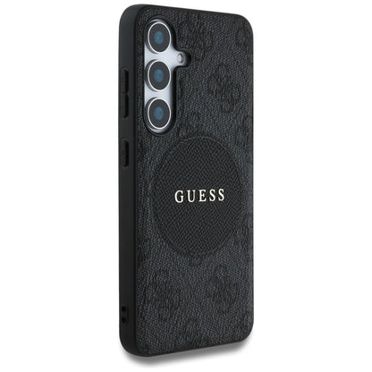 Guess 4G Round Patch Classic Logo MagSafe case for Samsung Galaxy S25 Plus black_3