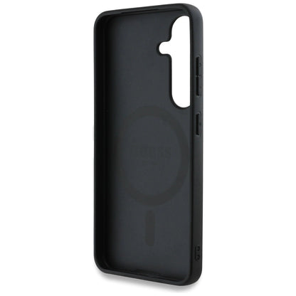 Guess 4G Round Patch Classic Logo MagSafe case for Samsung Galaxy S25 Plus blue_6