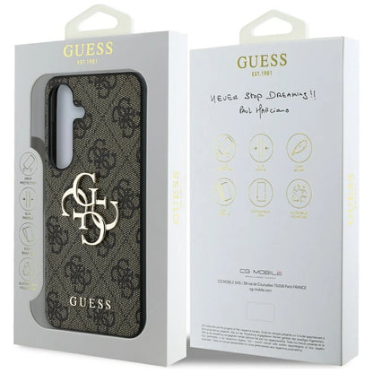 Guess Big 4G Logo Classic Logo Case for Samsung Galaxy S25 Plus Brown_7