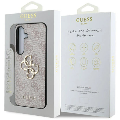 Guess Big 4G Logo Classic Logo Case for Samsung Galaxy S25 Pink_7