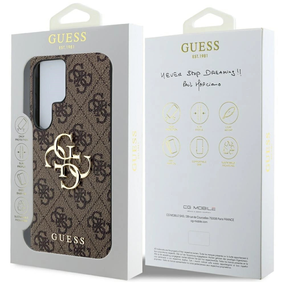 Guess Big 4G Logo Classic Logo Case for Samsung Galaxy S25 Ultra Brown_7