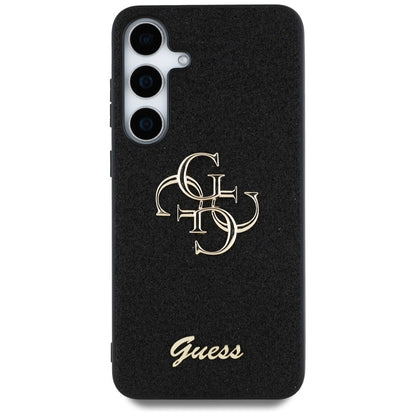 Guess Fixed Glitter Big 4G Metal Logo case for Samsung Galaxy S25 black_2