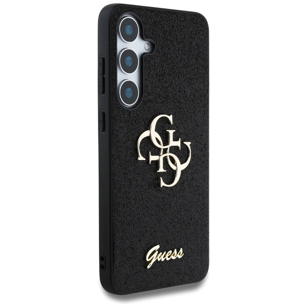 Guess Fixed Glitter Big 4G Metal Logo case for Samsung Galaxy S25 black_3