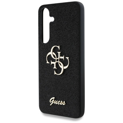 Guess Fixed Glitter Big 4G Metal Logo case for Samsung Galaxy S25 Plus black_5
