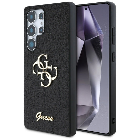 Guess Fixed Glitter Big 4G Metal Logo case for Samsung Galaxy S25 Ultra black_0