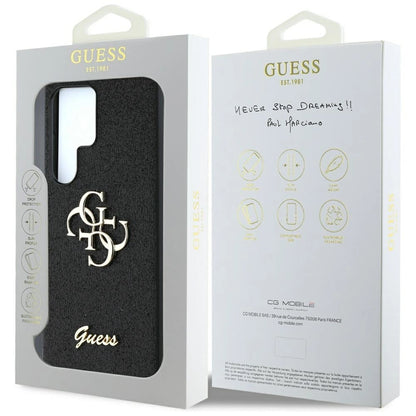 Guess Fixed Glitter Big 4G Metal Logo case for Samsung Galaxy S25 Ultra black_7
