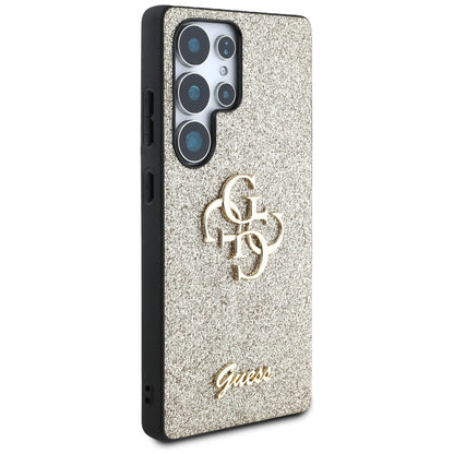 Guess Fixed Glitter Big 4G Metal Logo case for Samsung Galaxy S25 Ultra gold_3
