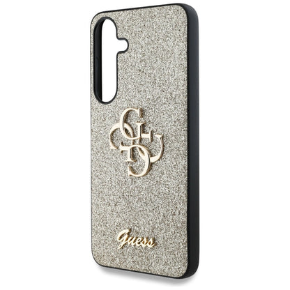 Guess Fixed Glitter Big 4G Metal Logo case for Samsung Galaxy S25 gold_5