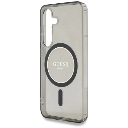 Guess Glitter Circle Classic Logo MagSafe case for Samsung Galaxy S25 black_5