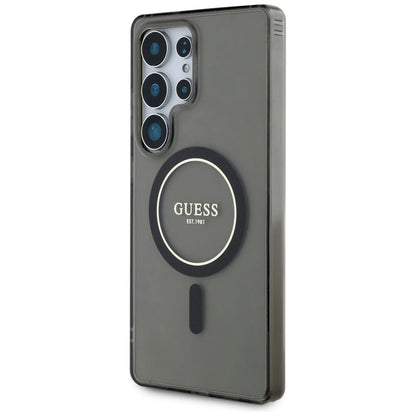 Guess Glitter Circle Classic Logo MagSafe case for Samsung Galaxy S25 Ultra black_1