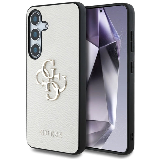Guess Grained Big 4G Logo Small Classic Logo case for Samsung Galaxy S25 beige_0