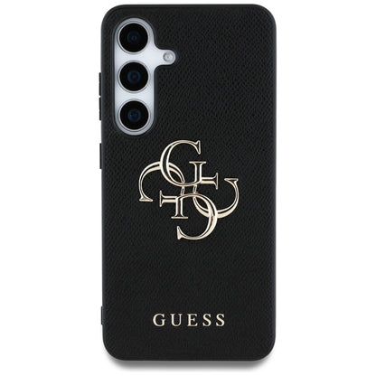 Guess Grained Big 4G Logo Small Classic Logo case for Samsung Galaxy S25 black_2