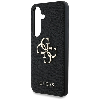 Guess Grained Big 4G Logo Small Classic Logo case for Samsung Galaxy S25 Plus black_5