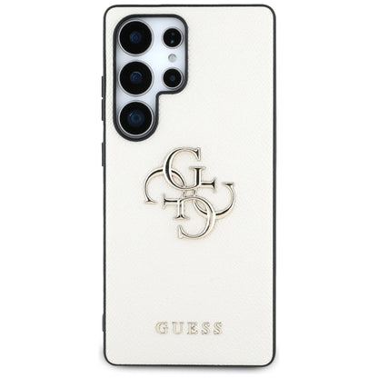 Guess Grained Big 4G Logo Small Classic Logo Case for Samsung Galaxy S25 Ultra beige_2