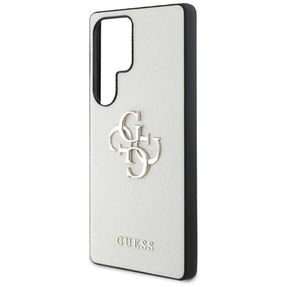 Guess Grained Big 4G Logo Small Classic Logo Case for Samsung Galaxy S25 Ultra beige_5