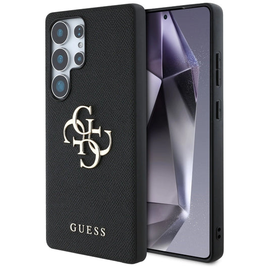 Guess Grained Big 4G Logo Small Classic Logo case for Samsung Galaxy S25 Ultra black_0