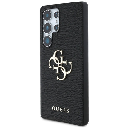 Guess Grained Big 4G Logo Small Classic Logo case for Samsung Galaxy S25 Ultra black_1